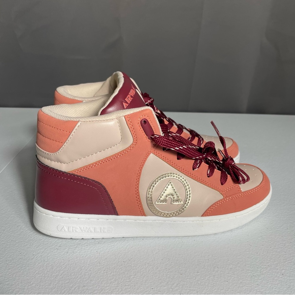 Airwalk High-Top Sneakers in Pink and Burgundy Size 8.5 NWT
